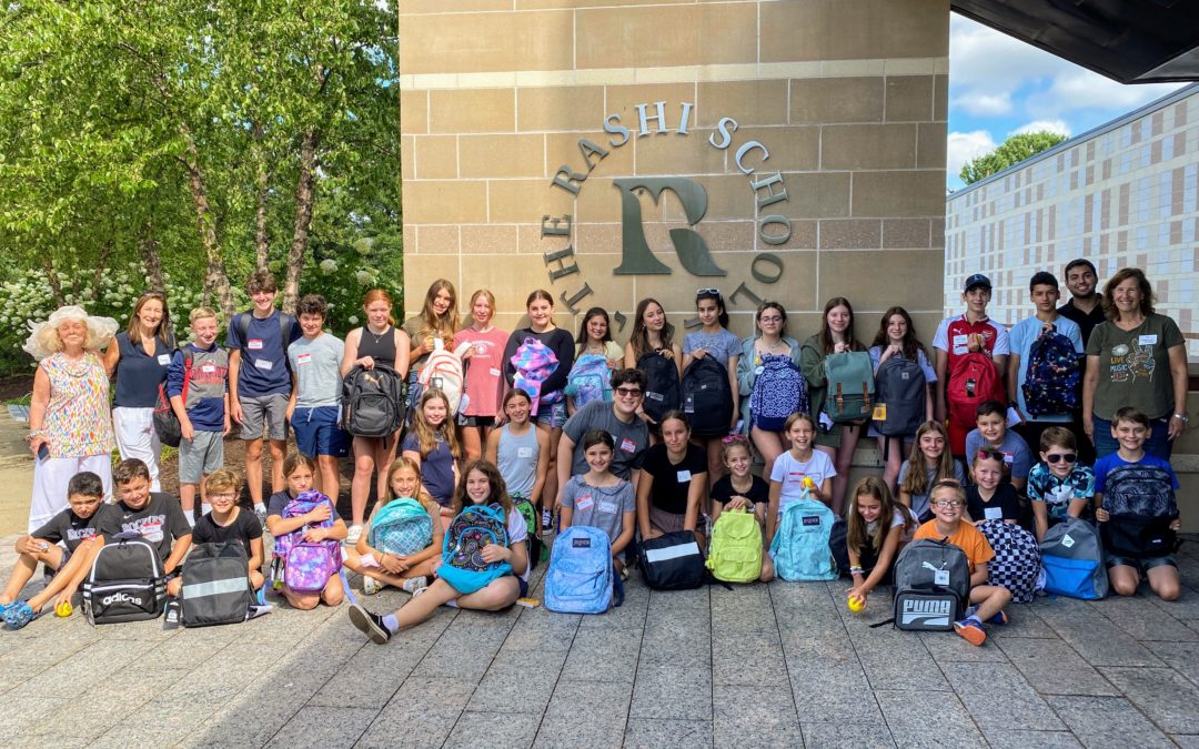 Morning Mitzvah—Filling Backpacks for Children in Need