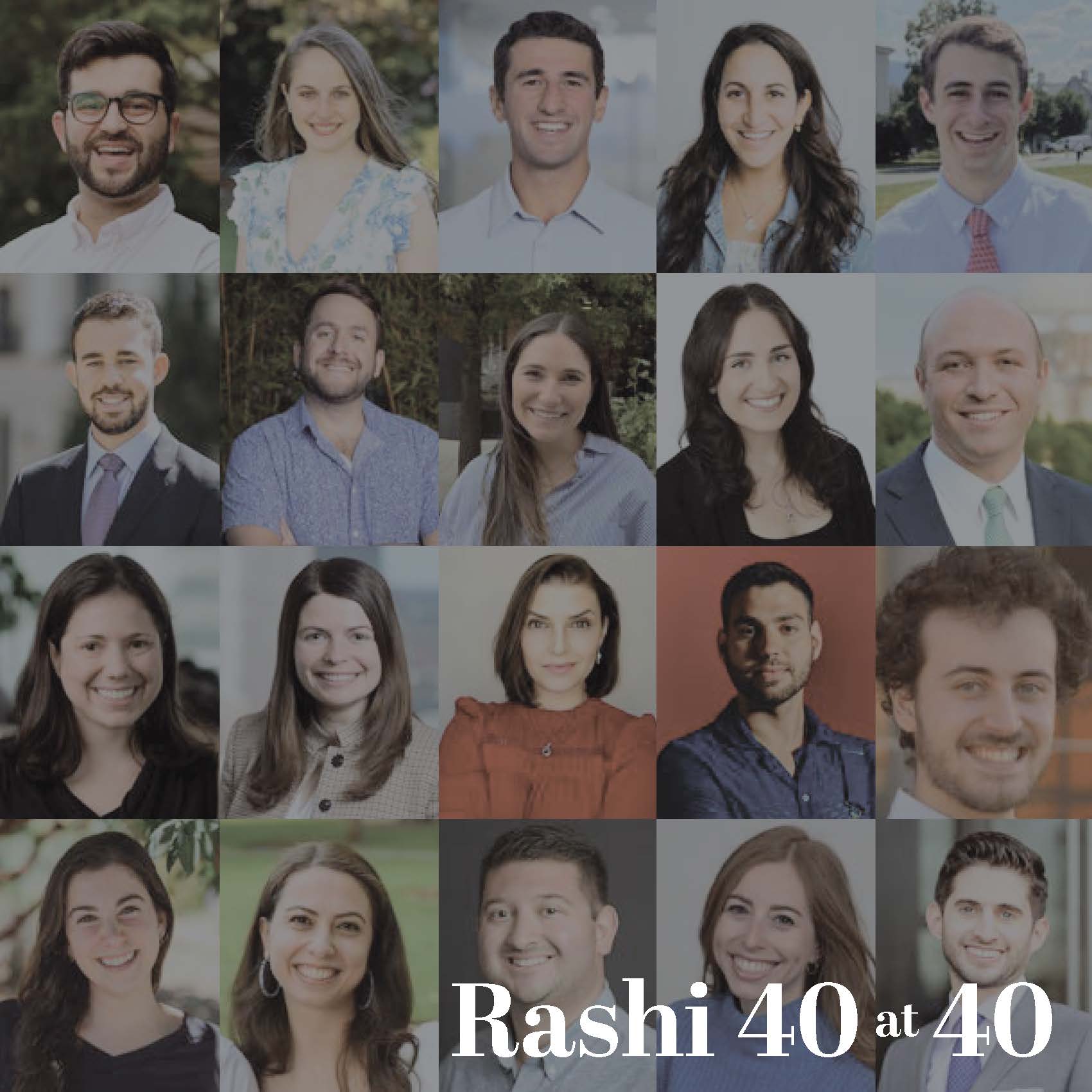 40 at 40 magazine cover highlighting 40 alumni of The Rashi School 